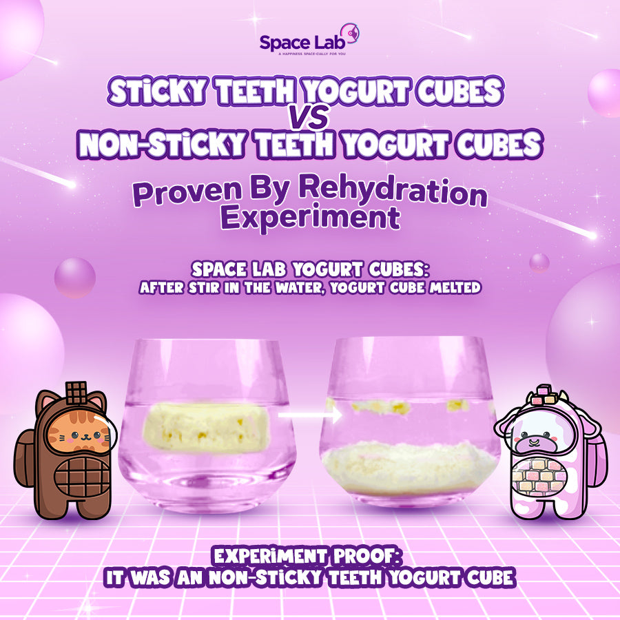 non sticky natural yogurt cube