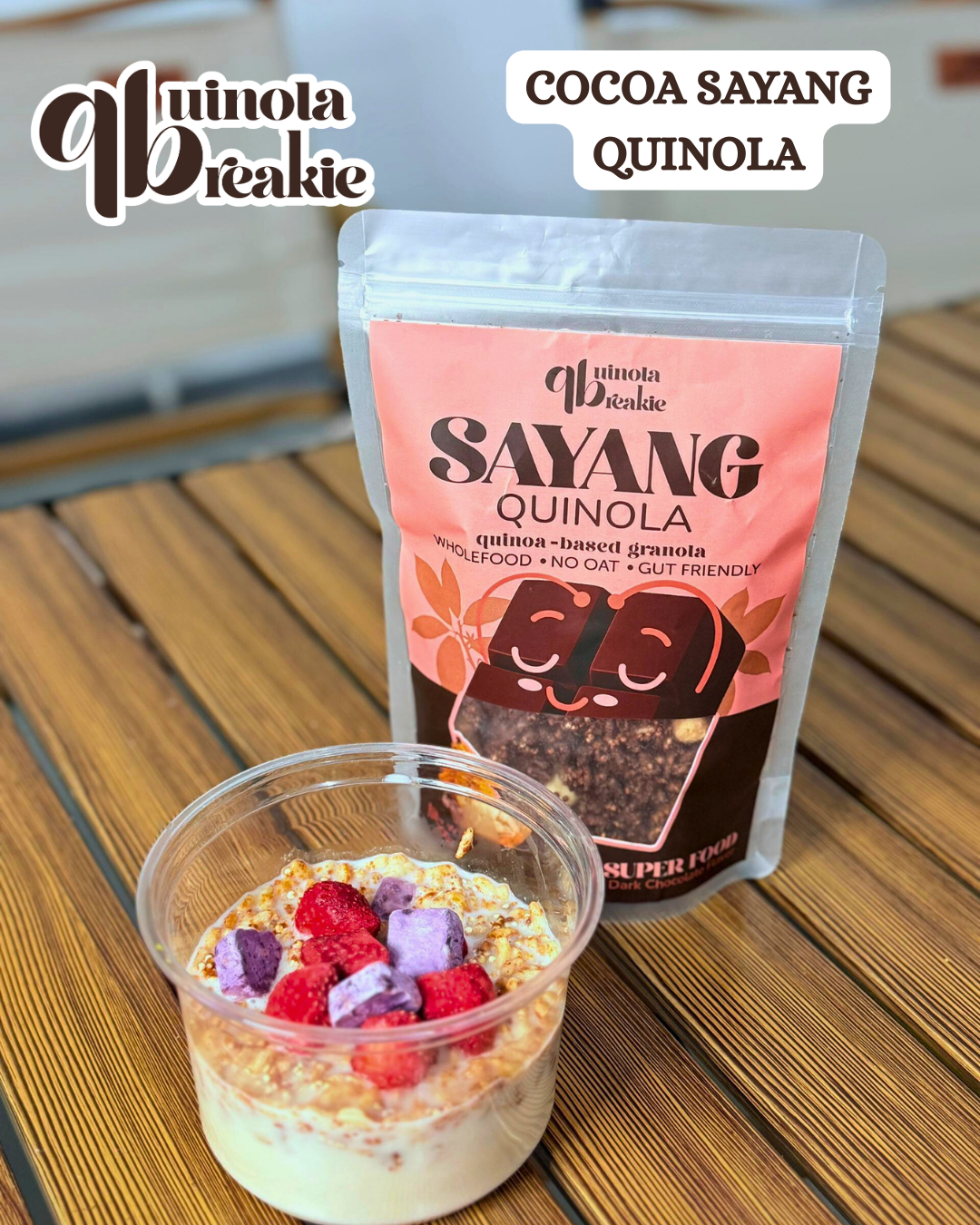 (Mix n Match) QB Quinoa Breakie | Quinoa-based Granola  | Kopi Wake Up | Cocoa Sayang | Cendol Chill | No Oats | Low-GI
