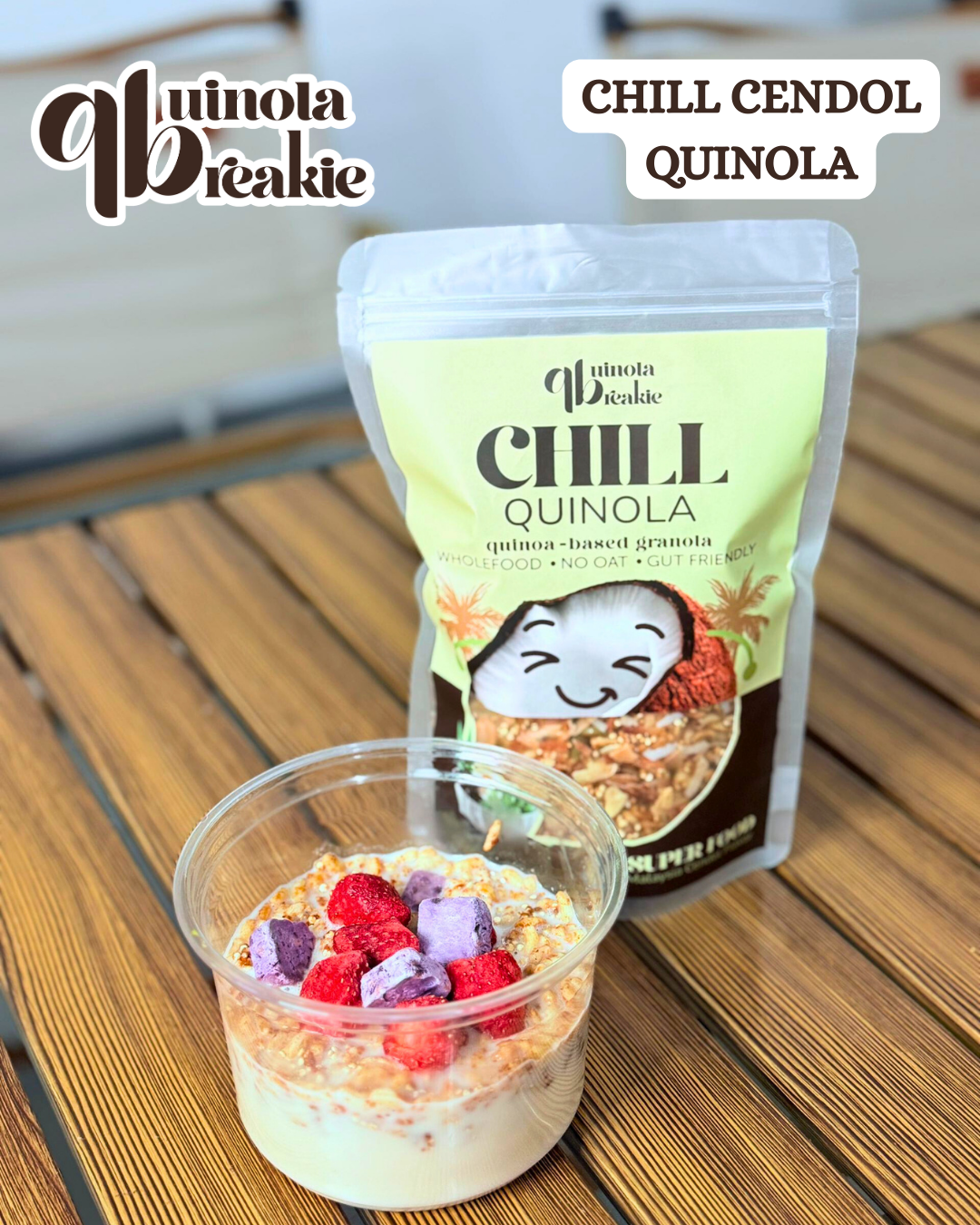 (Mix n Match) QB Quinoa Breakie | Quinoa-based Granola  | Kopi Wake Up | Cocoa Sayang | Cendol Chill | No Oats | Low-GI