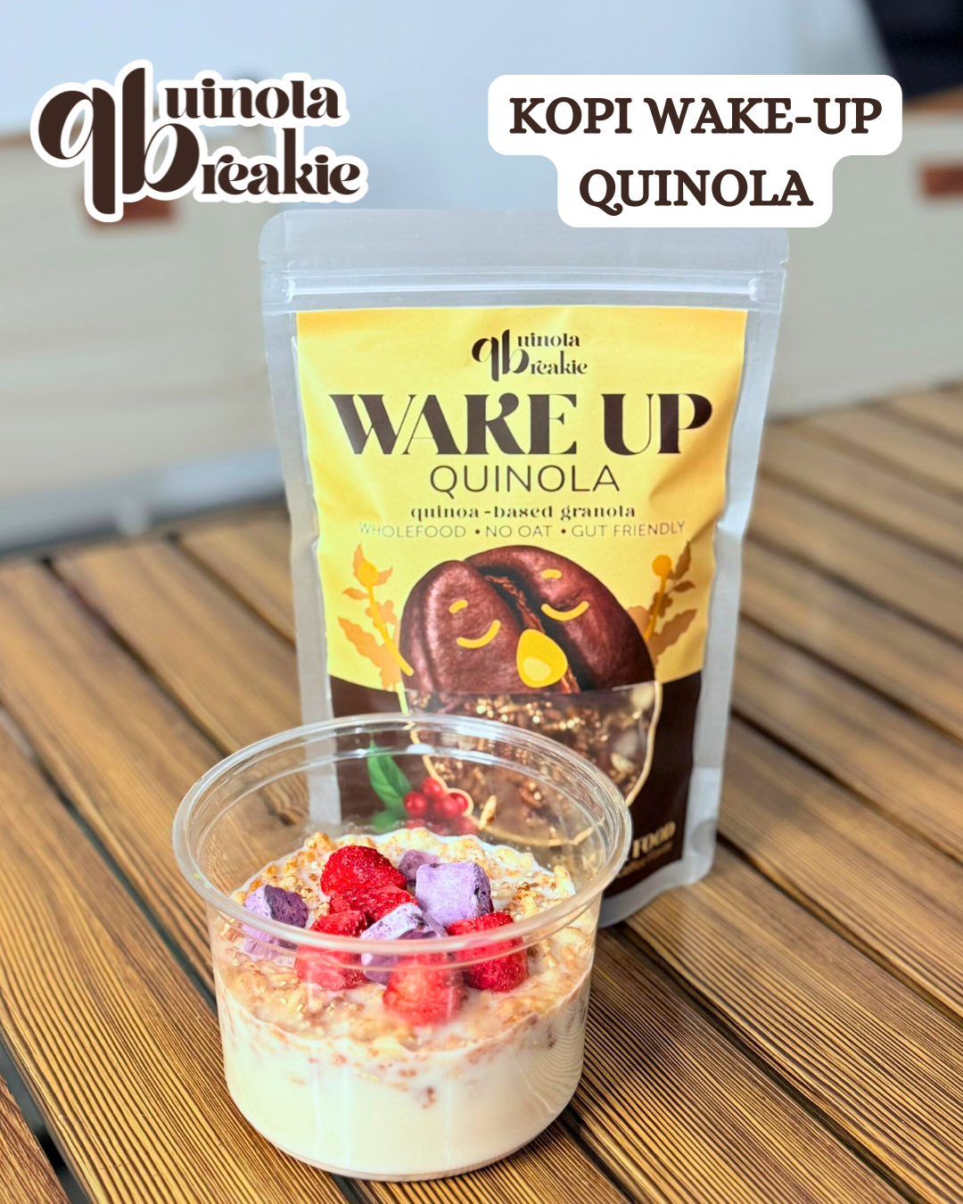 (Mix n Match) QB Quinoa Breakie | Quinoa-based Granola  | Kopi Wake Up | Cocoa Sayang | Cendol Chill | No Oats | Low-GI